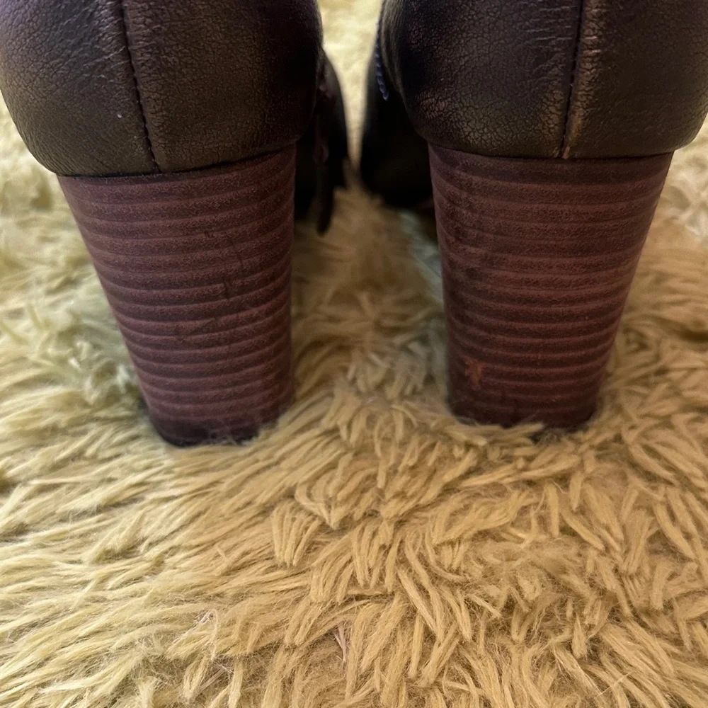 Cole Haan Nike Air Cassidy Black Leather Ankle Boots Size 10